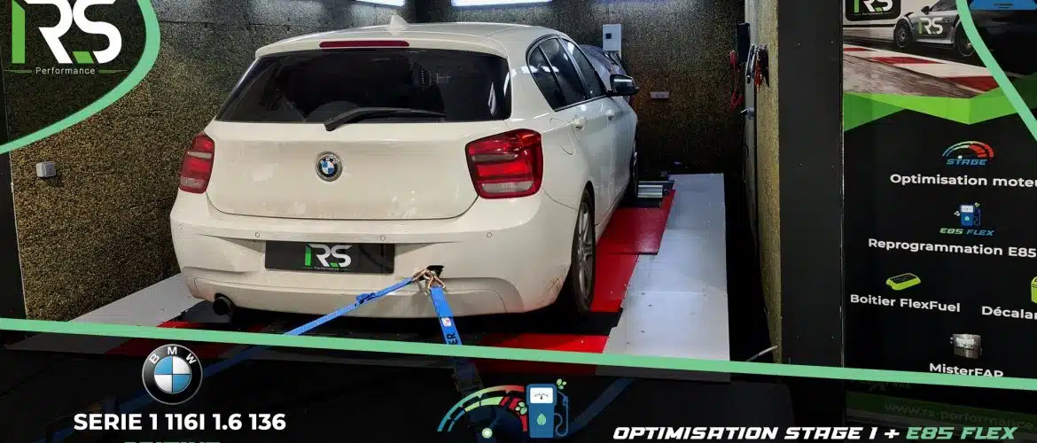 Reprogrammation moteur Stage 1 + E85 FlexFuel BMW 116I 1.6 136