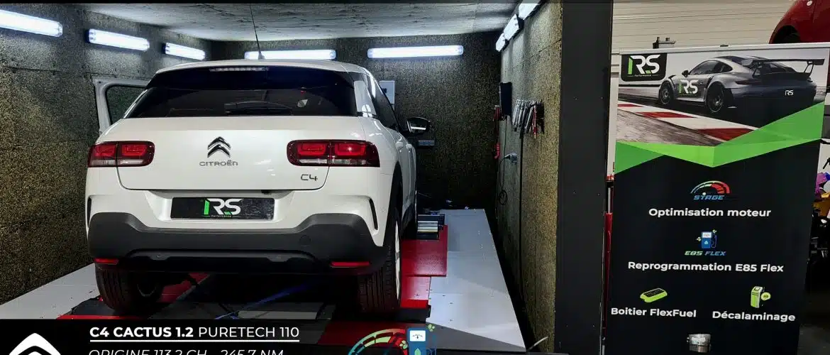 Reprogrammation moteur Stage 1 Citroën C4 Cactus 1.2 Puretech 110ch